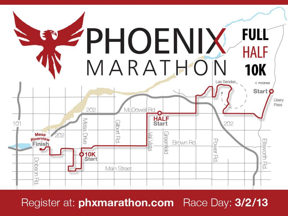 ramani ya Phoenix maraton